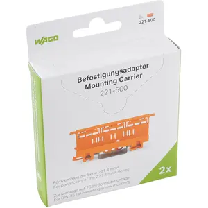 Wago Befestigungsadapter für Verbindungsklemme (Diverse), Elektronikzubehör + Gehäuse, Orange