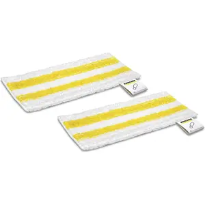 Kärcher Universal Bodentuchset, Dampfreiniger Zubehör, Gelb, Weiss