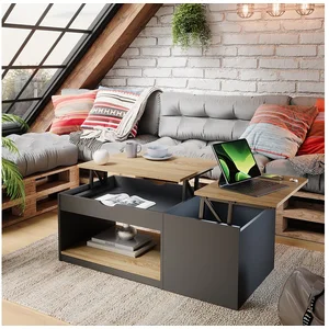 Vicco Couchtisch Avela, Schwarz/Sonoma, 110 x 110 cm (1-St) günstig