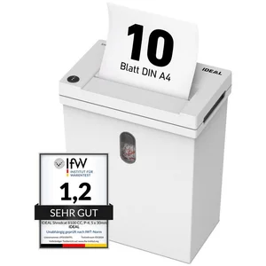 IDEAL Aktenvernichter IDEAL SHREDCAT 8100 CC, 5 x 30 mm Partikelschnit...