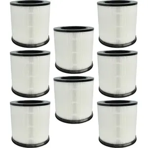 vhbw 8x Luftilter Ersatz für Xiaomi BHR5861GL, AFEP7TFM01 für Luftreiniger - Kombifilter Vorfilter + EPA + Aktivkohle