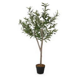 Spetebo Kunstpflanze Olivenbaum im schwarzen Topf mit Oliven Olivenbaum, Spete... günstig