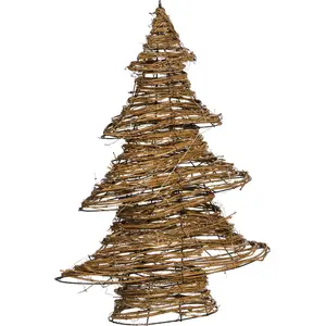 BELIANI LED Weihnachtsdekoration Naturfarben Eisen Weihnachtsbaum mit ...