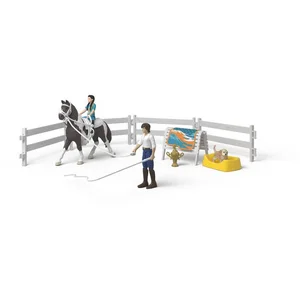 Schleich® Spielwelt HORSE CLUB, Kim's Voltigier Set (42799), (19-tlg)
