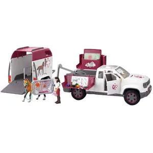 schleich Horse Club Mobile Tierärztin mit Anhänger, Spielfahrzeug