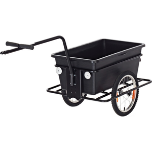 Roland Big Boy Fahrradanhänger mit Hochdeichsel, 90L Recycling-Kunststoffwanne, 16" Speichenräder, max. Zuladung 40 kg, ideal für Gartenarbeit und Einkäufe günstig