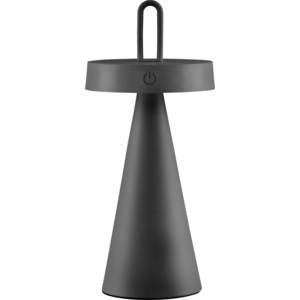 LED-Tischlampe - H 28,9 cm - Schwarz - Kunststoff - Silikon - dimmbar