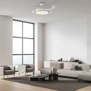 LED-Deckenventilator Kopta silber, CCT, Fernbed., Ø 107 cm günstig