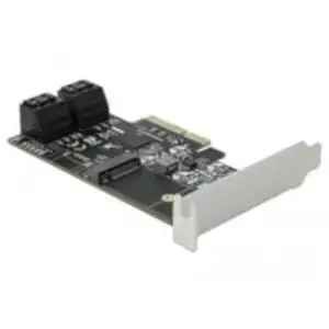 DeLOCK 4 Port SATA und 1 Slot M.2 Key B PCI Express x4 Karte - Low Pro...