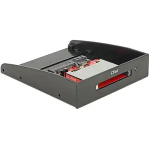 Delock Kartenleser 8,9 cm (3.5" ) (CFast Card Typ I, CFast Card Typ II) (SATA), Speicherkartenlesegerät, Schwarz