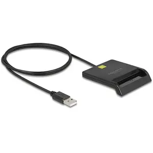 Delock 91724 Chipkartenleser USB-A schwarz (91724) (USB 2.0), Speicherkartenlesegerät, Schwarz günstig