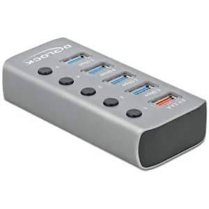 DeLOCK USB 3.2 Gen 1 Hub mit 4 Ports + 1 Schnellladeport, USB-Hub