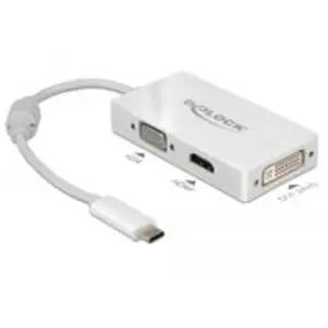 DeLOCK USB Adapter, USB-C Stecker > VGA + HDMI + DVI Buchse günstig