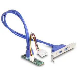 DeLOCK Konverter M.2 Key B+M Stecker > 2 x USB 5 Gbps Typ-A, Schnittst...