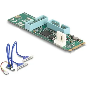 DeLOCK Konverter M.2 Key B+M Stecker > 4 x USB 5 Gbps Typ-A, Schnittst...