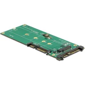 DeLOCK 62864, U.2, M.2, Schwarz, Grün, 6 Gbit/s, Windows 10 Education, Windows 10 Education x64, Windows 10 Enterprise, Windows 10 Enterprise x64,..., 52 mm