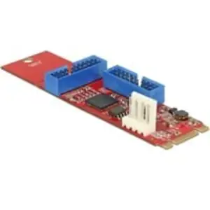 M.2 Key B+M Stecker > 2 x USB 3.0 Pfostenstecker, Konverter