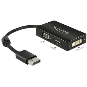 DeLOCK Adapter DisplayPort 1.1 zu VGA / HDMI / DVI günstig