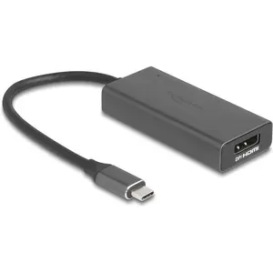 Delock USB Type-C Adapter zu Combo HDMI DisplayPort Buchse 8K (HDMI, 15 cm), Data + Video Adapter, Grau günstig
