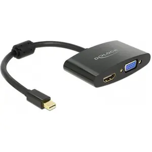 Delock Monitoradapter Mini-DisplayPort zu (HDMI, VGA, 18 cm), Data + Video Adapter, Schwarz günstig