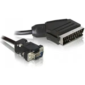 Delock Scart VGA (2 m), Videokabel, Schwarz günstig
