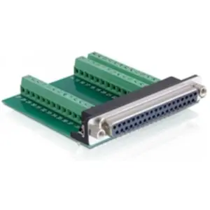 Delock Sub-D 37 Pin Buchse > Terminalblock 39 Pin (65319), Elektronikkabel + Stecker, Grün, Schwarz günstig