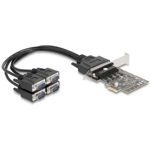 Delock PCI Express Karte zu 4 x Seriell RS-232 (0.38 m), Schnittstelle...