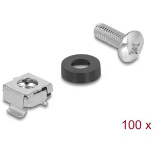 DeLOCK 42432, Bolts & nuts, Kunststoff, Stahl, M6, Schwarz, Silber, 10... günstig