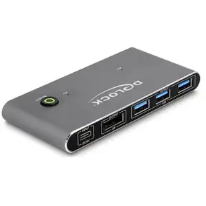 Delock DisplayPort KVM Switch 8K 30 Hz mit USB 5 Gbps