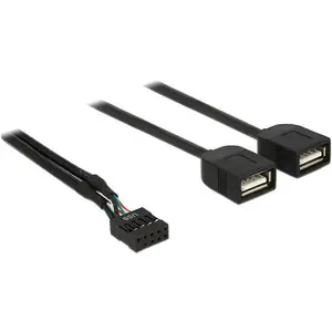 Delock Kabel USB 2.0 Typ-A 2 x Buchse auf Pin Header 40 cm (0.40 m, USB 2.0), USB Kabel günstig