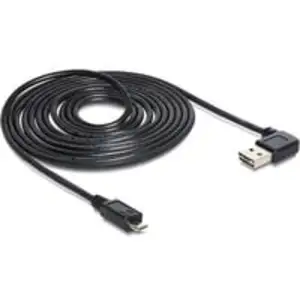 EASY-USB 2.0 Kabel, USB-A Stecker 90° > Micro-USB Stecker
