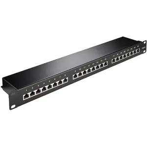 Goobay CAT 6 48,30cm (19") Patch Panel, 24 Port, Schwarz, Server Zubehör, Schwarz günstig