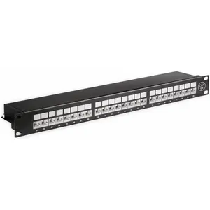 Microconnect Goobay CAT 6a 48,30cm (19") Patch Panel, 24 Port, Schwarz, Server Zubehör, Schwarz günstig