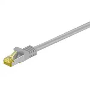 Goobay 20m RJ45 Patchkabel CAT 6A S/FTP (PiMF), 500 MHz, mit CAT 7 Rohkabel, grau LSZH halogenfrei, Kupfer