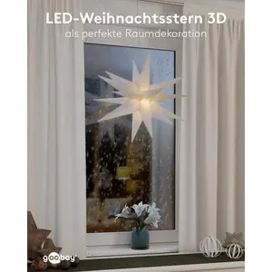goobay Weihnachtssstern 3D, weiß