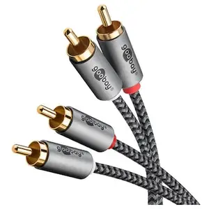 Goobay Plus Stereo-Cinchkabel, 2.0 m