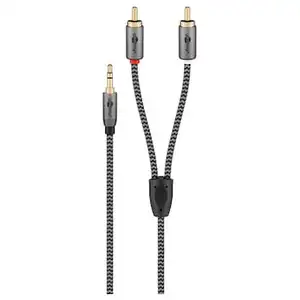 Goobay Plus Audio Adapterkabel AUX 3,5mm Klinke > Stereo-Cinch Stecker