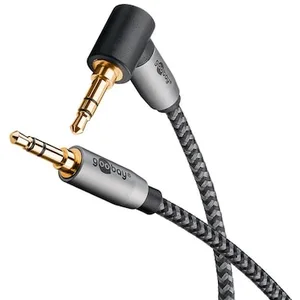 Goobay Plus Audioverbindungskabel 3,5mm Stereo, 90°, 1.0m
