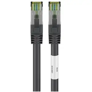 Goobay CAT 8.1 Patchkabel, S/FTP (PiMF), schwarz 0,5m