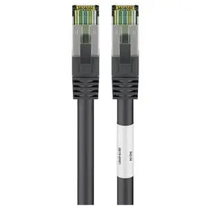 Goobay CAT 8.1 Patchkabel, S/FTP (PiMF), Schwarz, 1 m