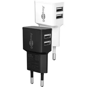 Goobay 12 W USB-A Dual-Ladegerät schwarz, 2x USB-A-Anschlüsse günstig