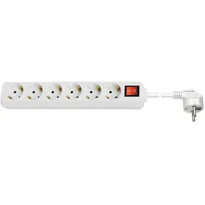 Goobay, Steckdosenleiste, Steckdosenleiste 6-fach mit Schalter, 5 m, weiss (6x, CEE 7/4, 5 m)