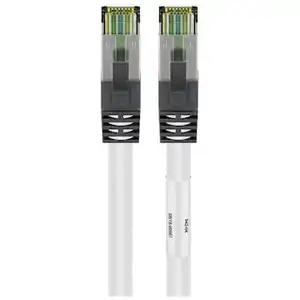 Goobay CAT 8.1 Patchkabel, S/FTP (PiMF), Weiß, 1 m