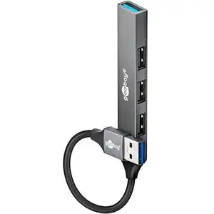 Goobay Slim 4-Port USB-Hub, USB-A auf USB-A, 5 Gbit/s