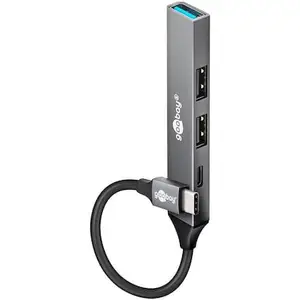 Goobay Slim 4-Port USB-Hub, USB-C auf USB-C /USB-A, 5 Gbit/s günstig