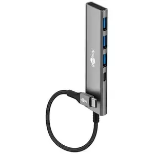 Goobay Slim 4-Port USB-Hub, USB-C  auf USB-C /USB-A, 5 Gbit/s