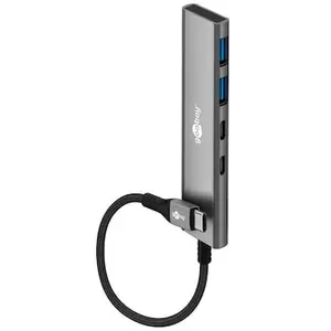 Goobay Slim 4-Port USB-Hub, USB-C  auf USB-C /USB-A, 5 Gbit/s