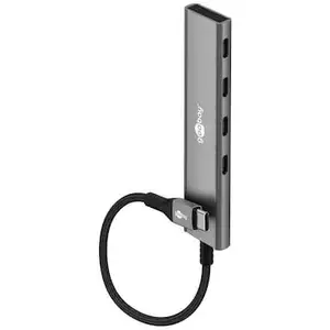 Goobay Slim 4-Port USB-Hub, USB-C auf USB-C , 5 Gbit/s günstig