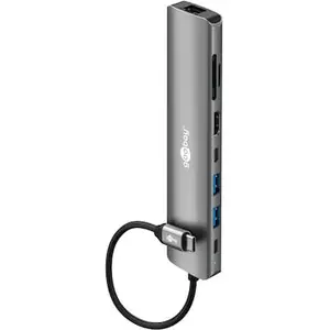 Goobay Slim 8-Port USB-Hub mit HDMI  und RJ45, 5 Gbit/s