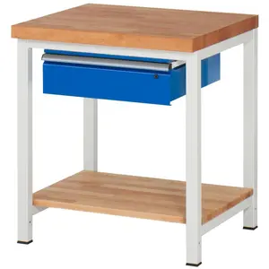 RAU, Werkbank + Arbeitsbock, Werkbank Modell 8001 mit Ablageboden BxTxH 750x700x840mm (75 cm, 70 cm) günstig